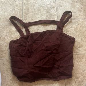 Maroon tank top from Anthropologie
